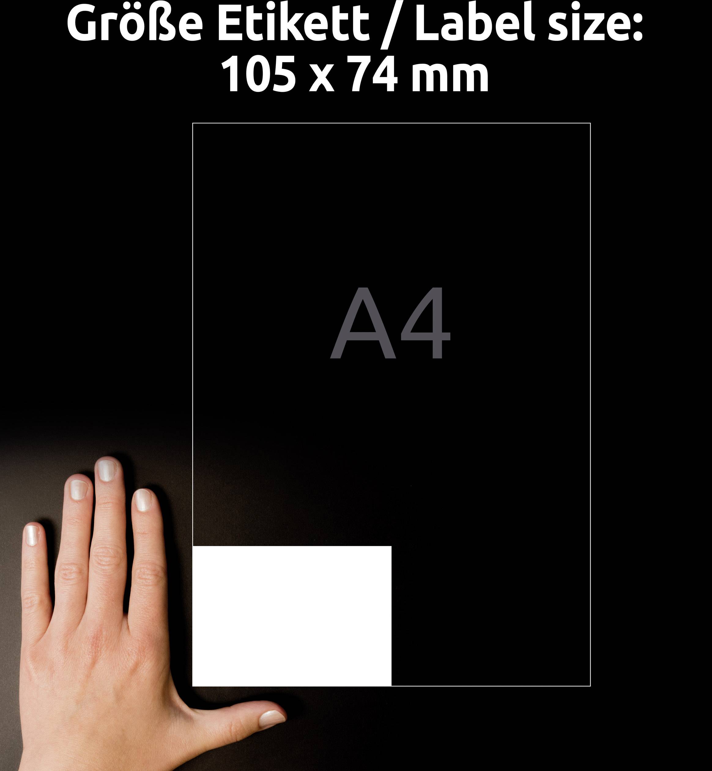 Veliki etiket / Veličina oznake: 105 x 74 mm