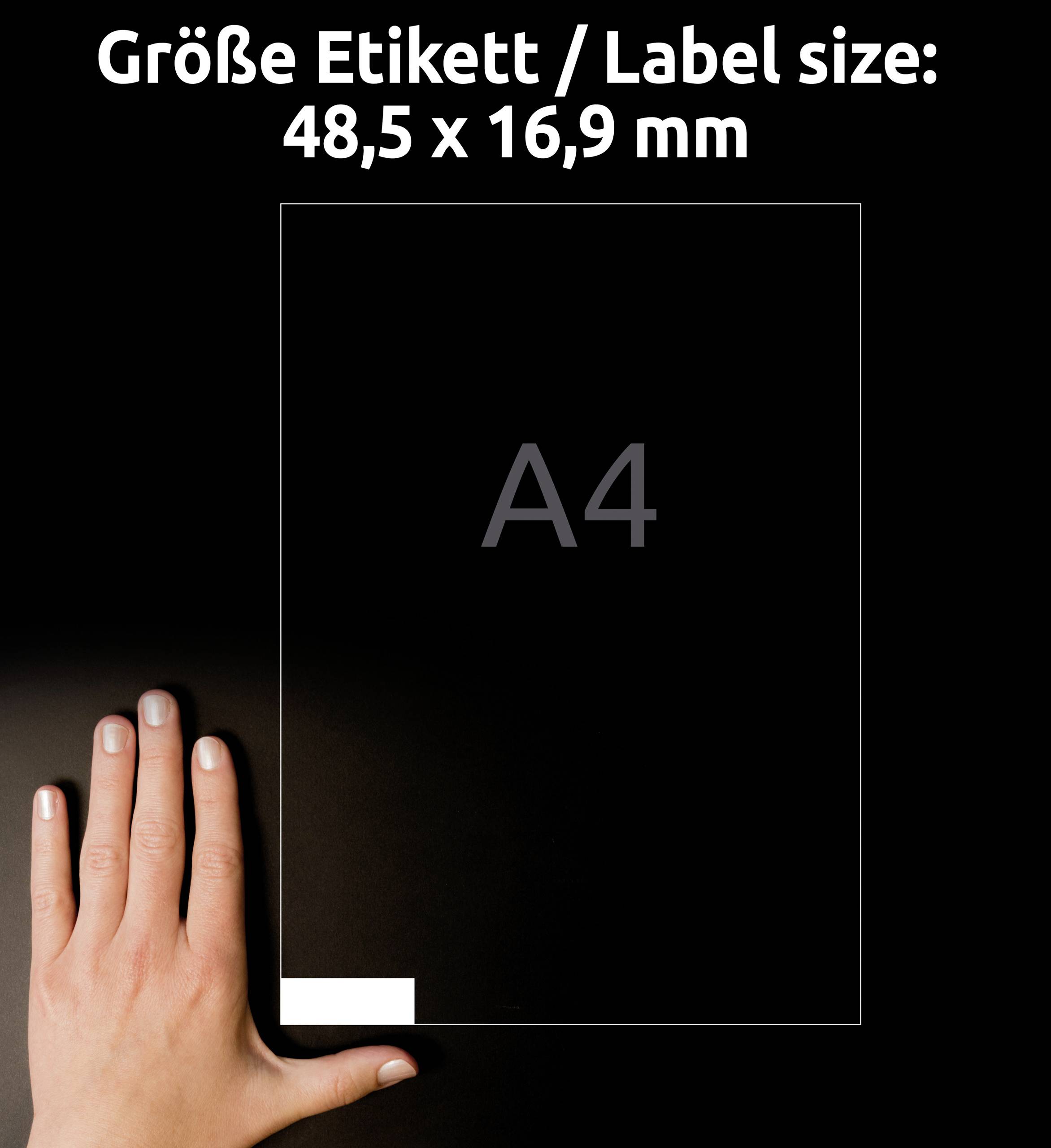 Avery-Zweckform 3667 univerzalne naljepnice 48.5 x 16.9 mm papir bijela 6400 St. trajno prianjanje tintni pisač, lasersk-6