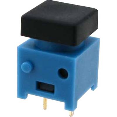 Plavi i crni tipkač s dva zlatna priključna pina, korišten za elektroničke sklopove.