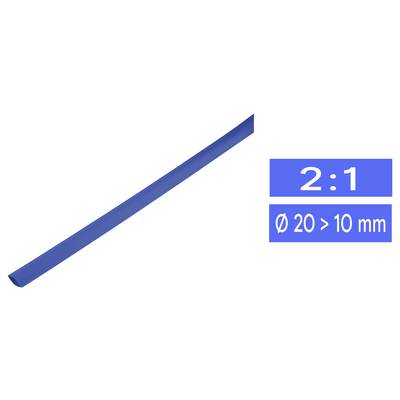 TRU COMPONENTS 1225521 skupljajuća cijev bez ljepila plava boja 21 mm 10 mm Stopa skupljanja:2:1 Roba na metre-0