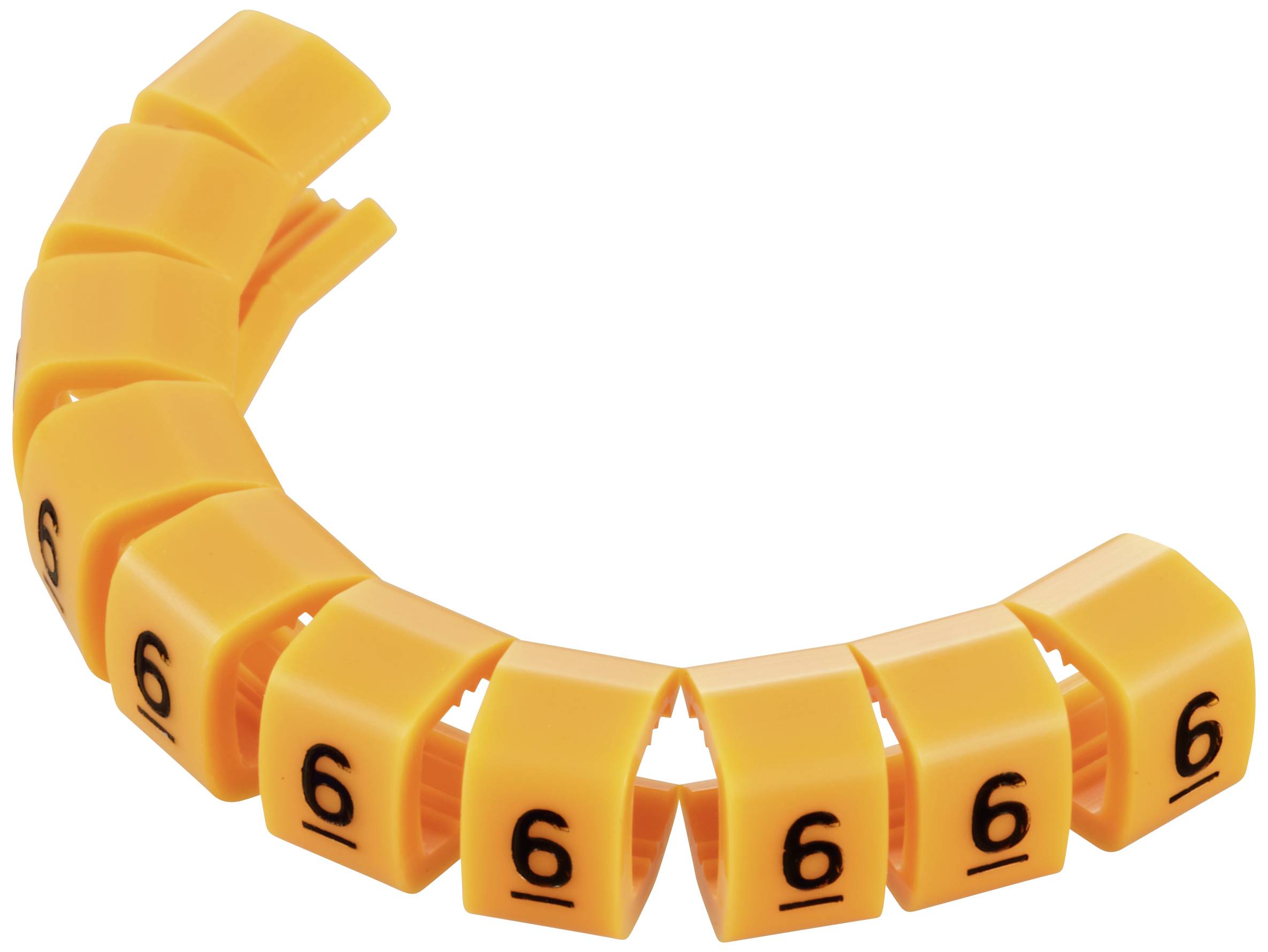 TRU COMPONENTS TC-MB2/6203 Markeerclip Opdruk 6 Buitendiameter 4 tot 5.10 mm