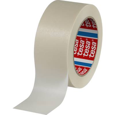 Rolica prozirne ljepljive trake s crvenom etiketom unutar koje piše 'tesa'. Traka je djelomično odmotana.
