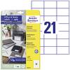 Avery-Zweckform 3652-10 univerzalne naljepnice 70 x 42.3 mm papir bijela 210 St. trajno prianjanje tintni pisač, laserski pisač, laserski pisač u boji, mašina za kopiranje, kopirni uređaj u boji, rukopis
