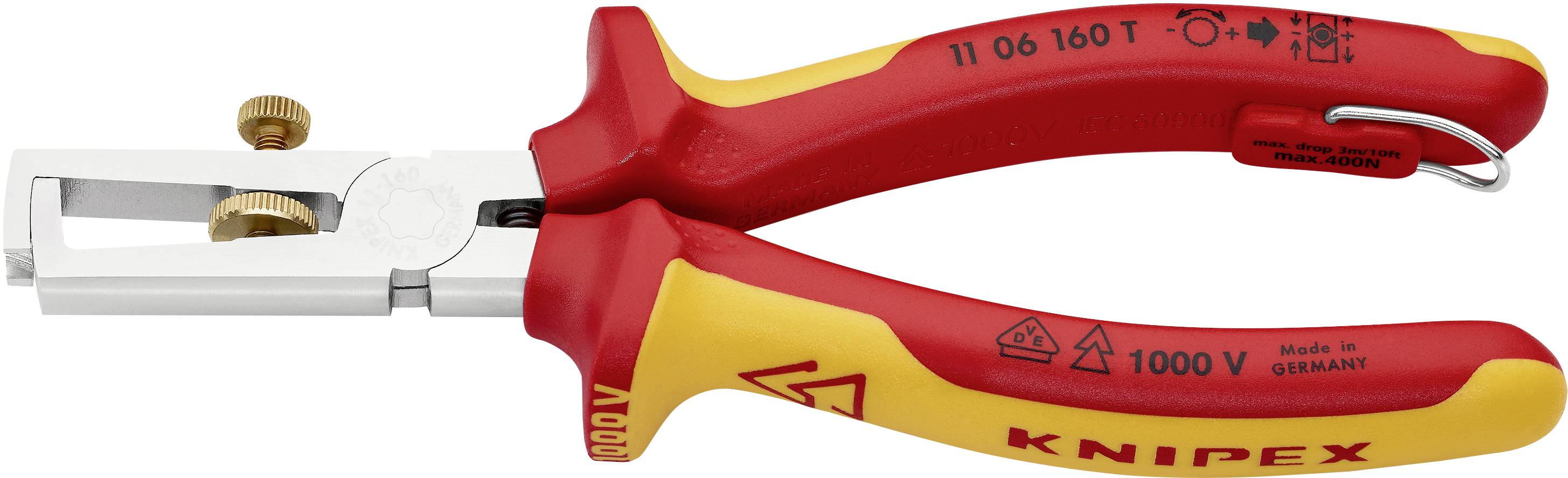 Knipex 11 06 160 T Striptang 10 mm² (max) 7 (max) 5 mm (max)