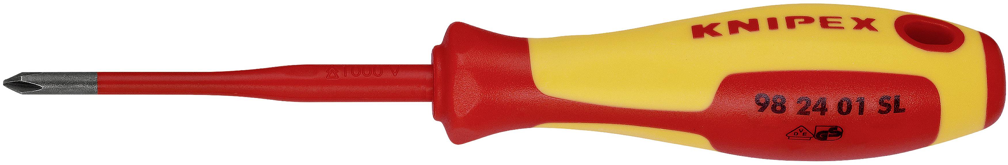 Knipex Phillips® 98 24 01 SL VDE Kruiskop schroevendraaier PH 1 Koplengte: 80 mm