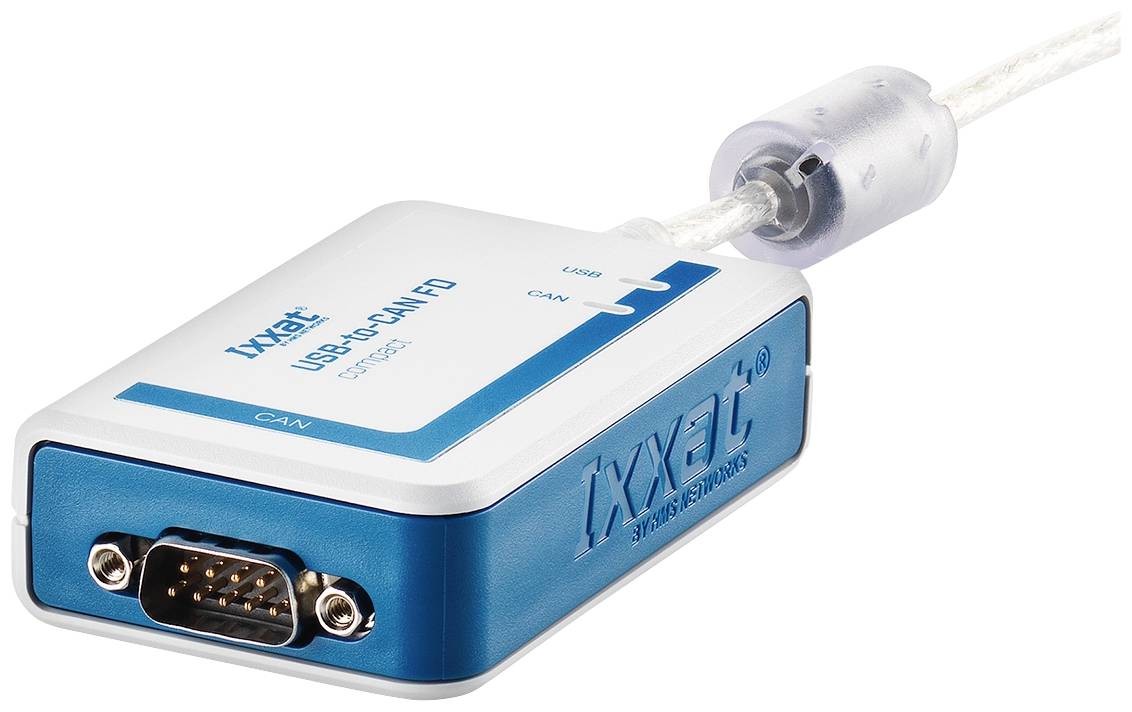 Mali uređaj s USB priključkom koji prenosi podatke iz CAN-Bus sustava na računalo. Na kućištu je naznak marke IXXAT.