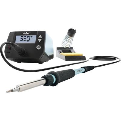 Set lemilice s digitalnom stanicom, prikazuje '350°C'. Kabel je spojen, lemilica leži na odlagalištu. Pogodan za precizno lemljenje.