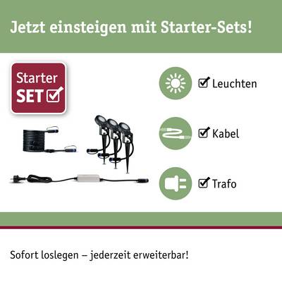Starter-set sa svjetiljkama, kabelima i transformatorom. Uđite sad u set za početak! Počnite odmah, uvijek proširivo!