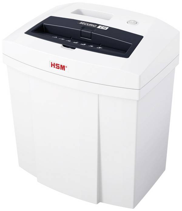 HSM SECURIO C14 uništavač dokumenata 6 list rezanje na komade 4 x 25 mm P-4 20 l Uništava također spajalice, uredske spajalice, kreditne kartice
