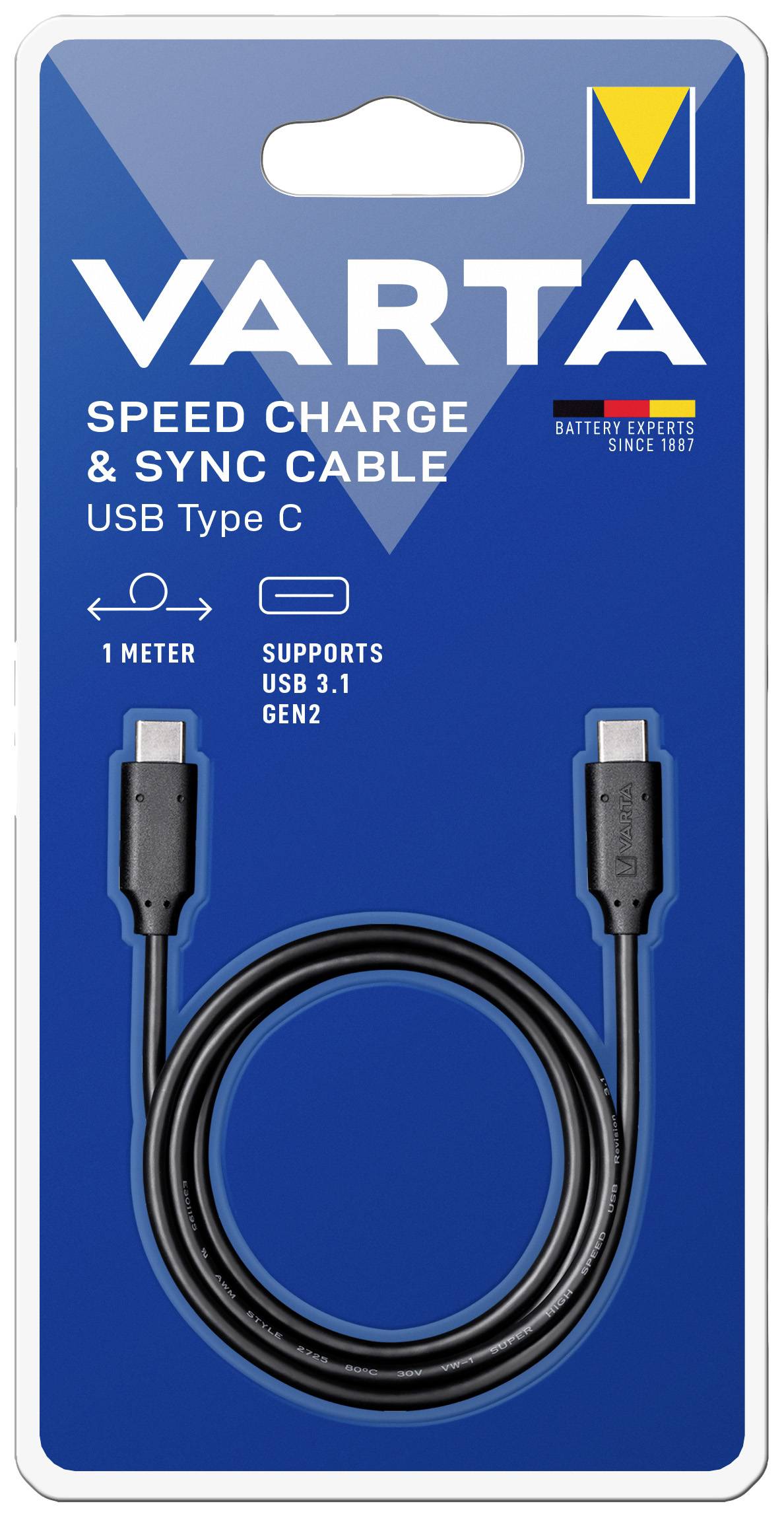 Varta USB kabel USB-C® utikač 1.00 m s USB 57947101401-1