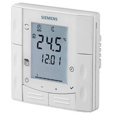 Bijeli Siemens termostat prikazuje unutarnju temperaturu od 24,5°C i vrijeme 12:01. Simbol za automatski rad nalazi se u gornjem lijevom kutu.