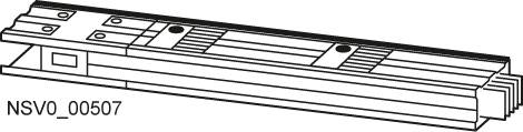Crno-bijeli tehnički nacrt pravokutnog dijela s prugama i rupama, oznake 'NSVO_00507'.