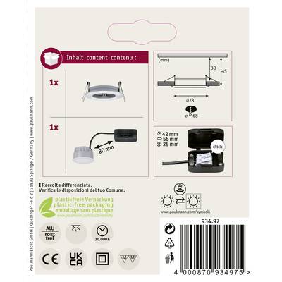 LED ugradbeni reflektor s 3 boje svjetla, Ø 80 mm, stropna lampa, IP44, 10 W, 32.500 sati.