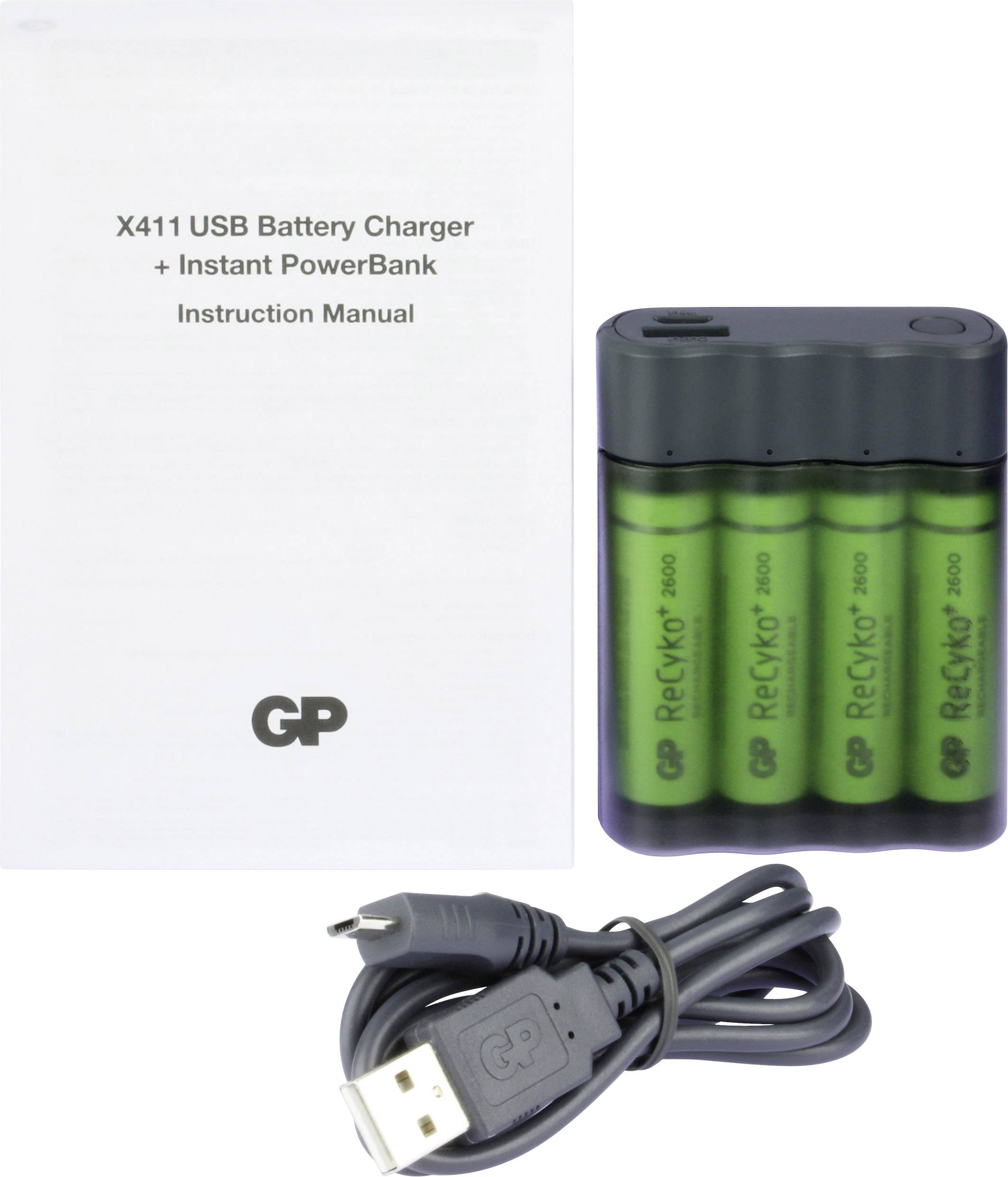 GP Charge Anyway X411 punjač okruglih stanica nikalj-metal-hidridni micro (AAA), mignon (AA)-16