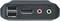 Pogled straga na uređaju s dva USB priključka, jednim HDMI priključkom i dva audio priključka.