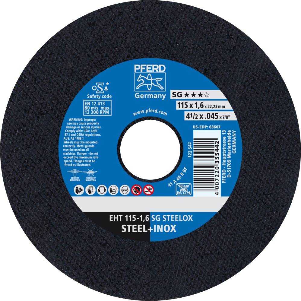PFERD TOOLS SG STEELOX 61340422 rezna ploča ravna 115 mm 25 St. nehrđajući čelik, čelik
