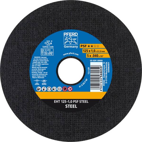 PFERD TOOLS PSF STEEL 61719010 rezna ploča ravna 125 mm 25 St. čelik