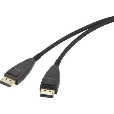 'Dva DisplayPort kabela s crnim plaštom i istovrsnim priključcima, pogodni za prijenos audio i video signala.'