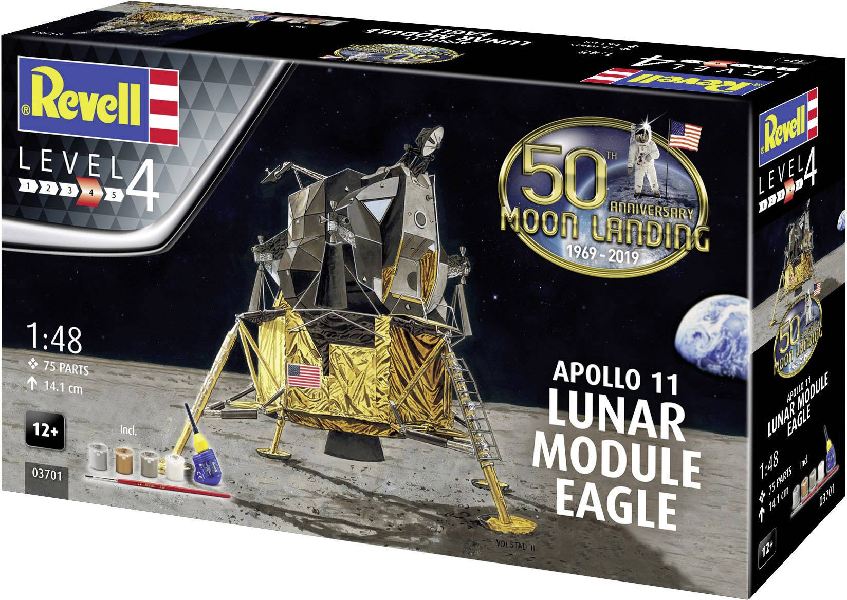 Revell 03701 Apollo 11 Lunar Module Eagle komplet za sastavljanje znanstvena fantastika 1:48