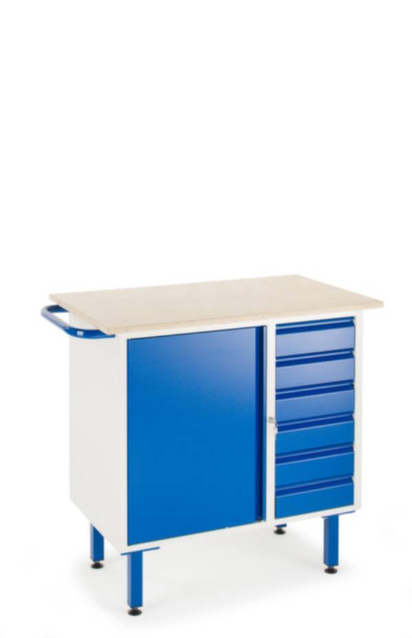 ROLLCART 07-4375 radionički stol (Š x D) 600 mm x 1000 mm encijan plava