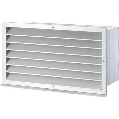 Metalna ventilacijska rešetka s horizontalnim lamelama, korištena za ventilacijske sustave.