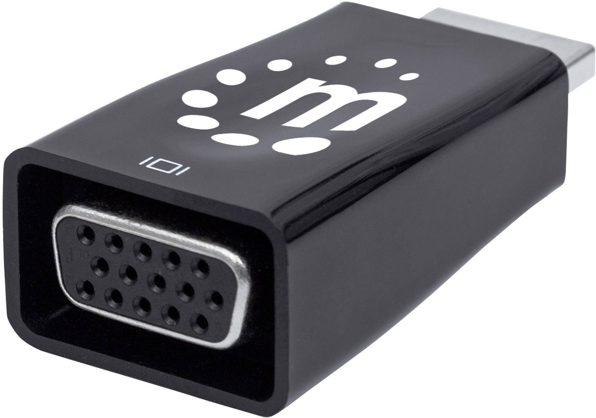 Manhattan 151542 HDMI Adapter [1x HDMI-stekker - 1x VGA-bus] Zwart 0 mm