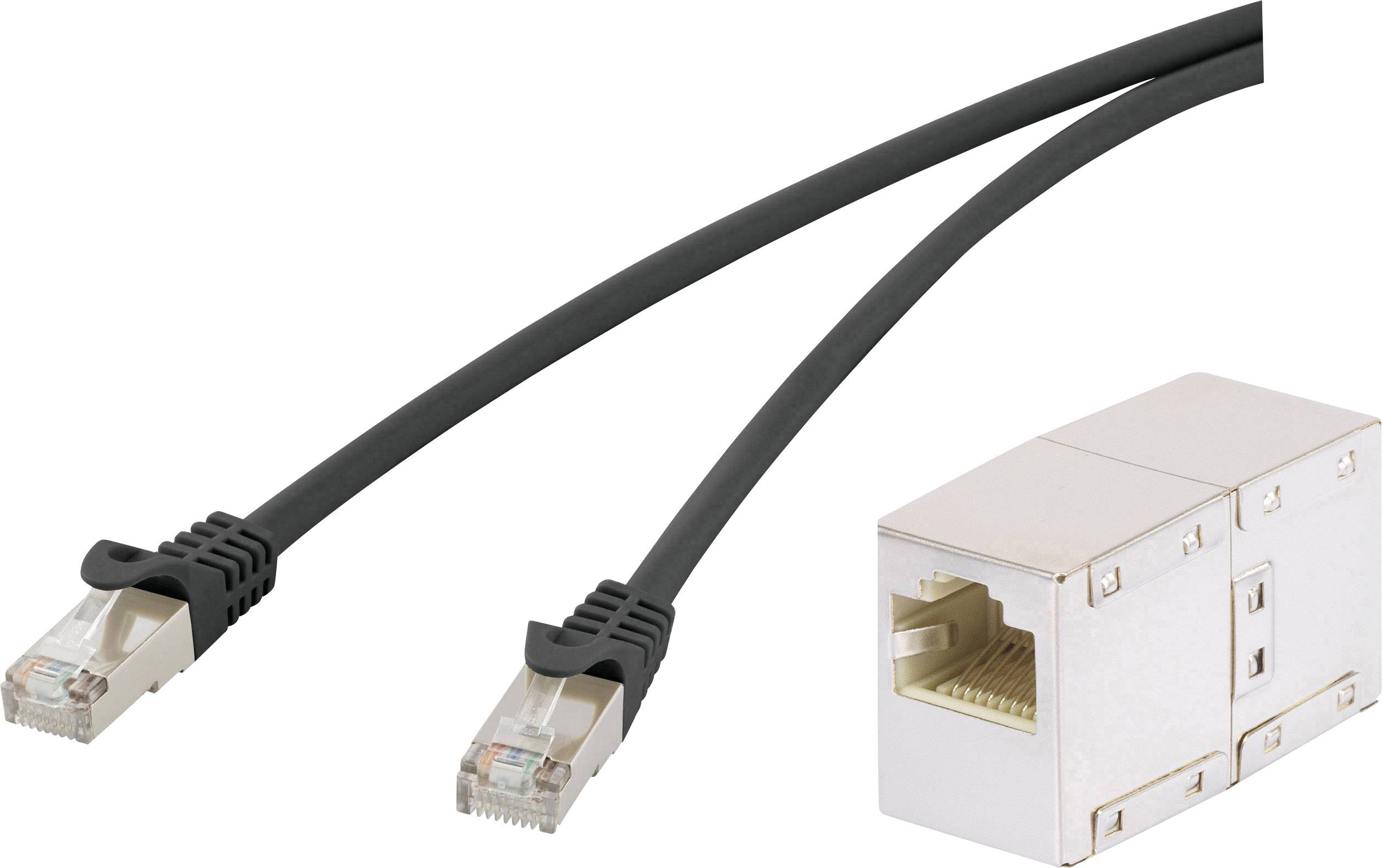 Renkforce RF-3828862 RJ45 mrežni kabel, Patch kabel CAT 5e F/UTP 0.50 m siva sa zaštitom za nosić 1 St.