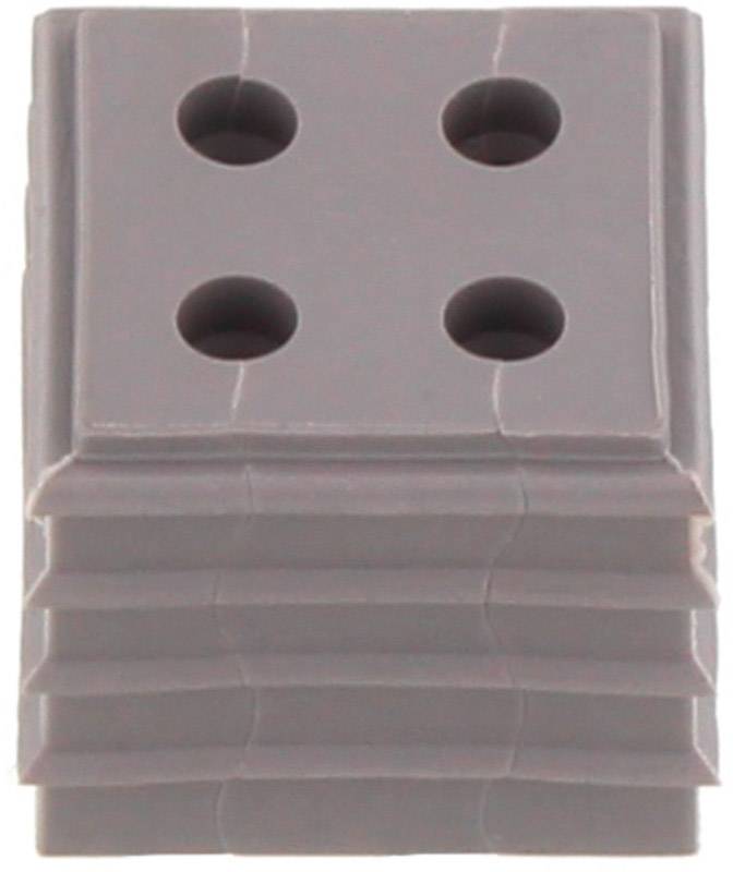 Weidmüller CABTITE SE 4/3-4 SML GY Dicht-inzetstuk Waterdicht, Open, Halogeenvrij, Gegroefd, Met trekontlasting Diameter montagegat 4 mm Klem-Ø (max.) 4 mm TPE