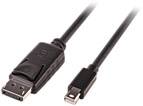 DisplayPort do Mini DisplayPort kabel, crne boje, s većim utikačem lijevo i manjim utikačem desno.