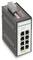 Industrijski Ethernet switch s 8 portova, montiran na DIN šinu, za pouzdano povezivanje u industrijskim mrežama.