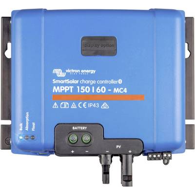 Plavi solarni regulator punjenja Victron Energy, model 'SmartSolar MPPT 150 | 60 - MC4', optimiran za maksimalnu energetsku iskoristivost.