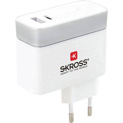 Skross USB punjač utičnica Izlazna struja maks. 5.4 A Broj izlaza: 2 x-0