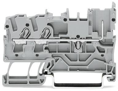 WAGO 2022-1301/999-953 mini dvokatna osnovna stezaljka 5.20 mm Push-In stezaljka siva 100 St.