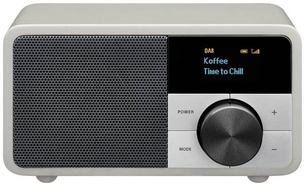 Sangean Genuine Mini DDR-7 desktop radio DAB+ (1012), UKW (1014) AUX, Bluetooth®   srebrna