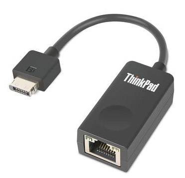 ThinkPad Ethernet-adapter s HDMI priključkom na jednoj strani i Ethernet portom na drugoj. Povezuje uređaje s mrežama.
