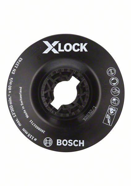 Bosch Accessories 2608601711 X-lock st&ouml;dplatta, mjuk, 115 mm