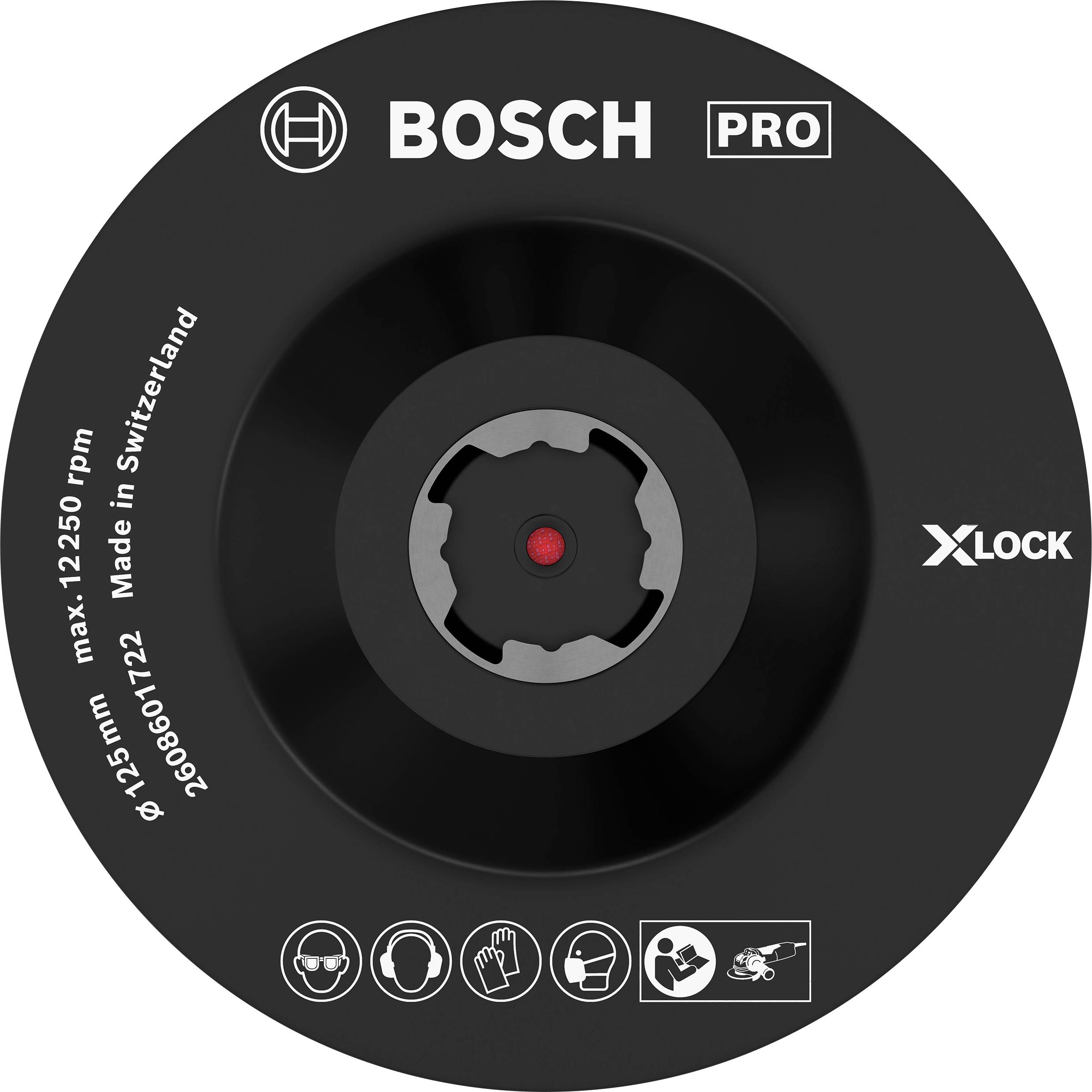 Bosch Accessories 2608601722 X-lock st&ouml;dplatta, med kardborrband 125 mm