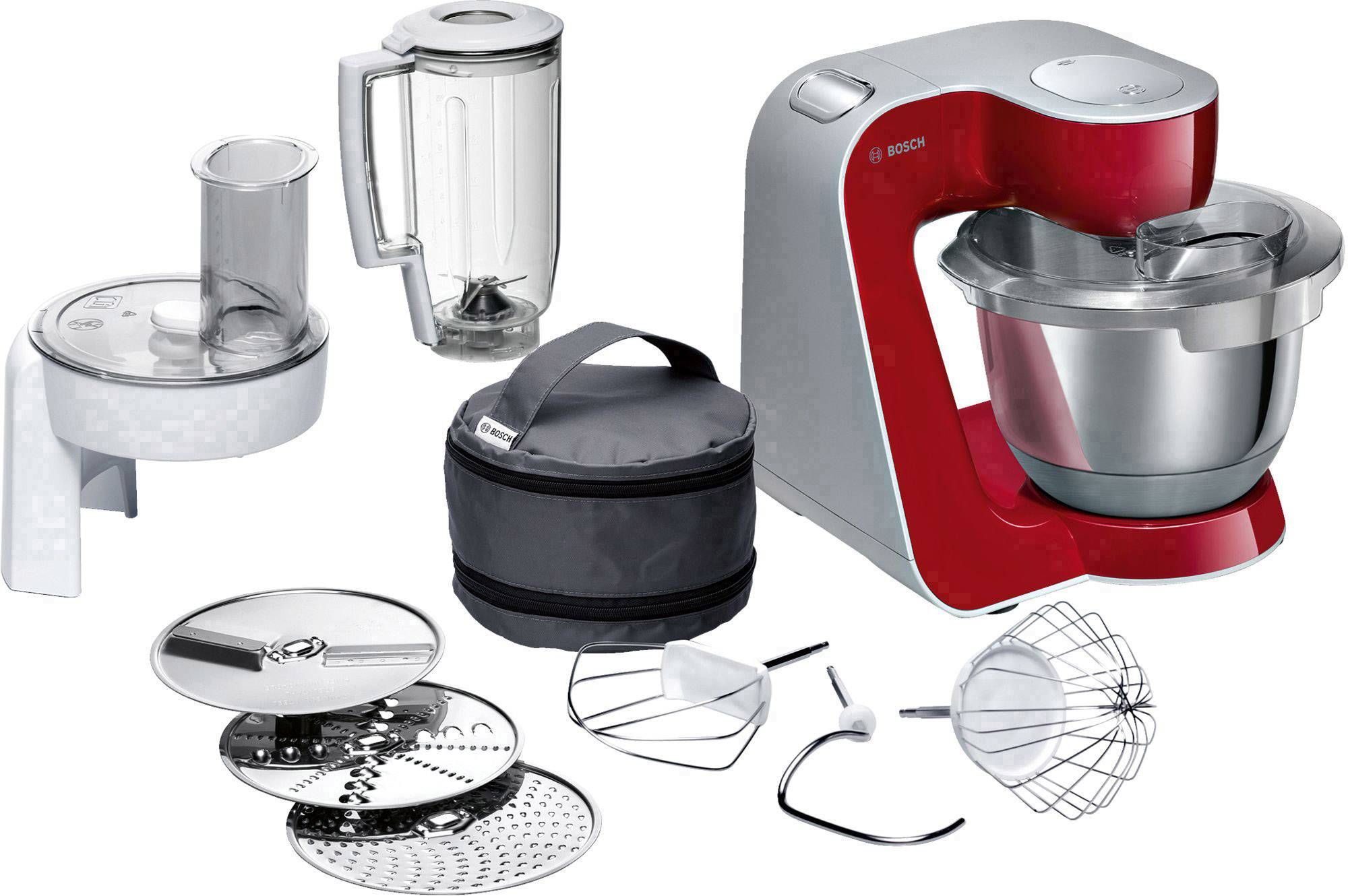 Bosch Haushalt MUM58720 kuhinjski aparat 1000 W tamnocrvena, srebrna (mat)