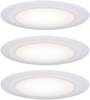 Paulmann LED ugradno svjetlo za kupaonicu 3-dijelni komplet 15 W IP44 satenasta, bijela