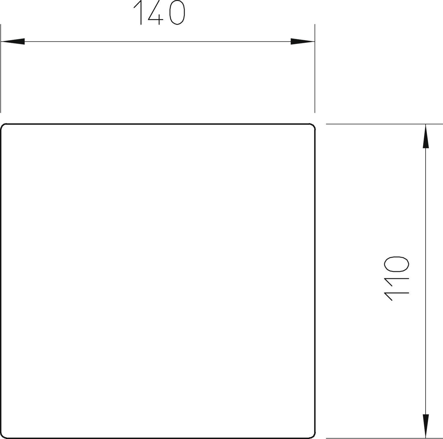 Pravokutnik s dimenzijama: širina 140, visina 110.