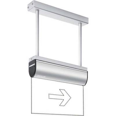 Automatski ventilator za vrata sa simbolom strelice koji se aktivira za prikaz strujanja zraka udesno. Kućište je izrađeno od metala.