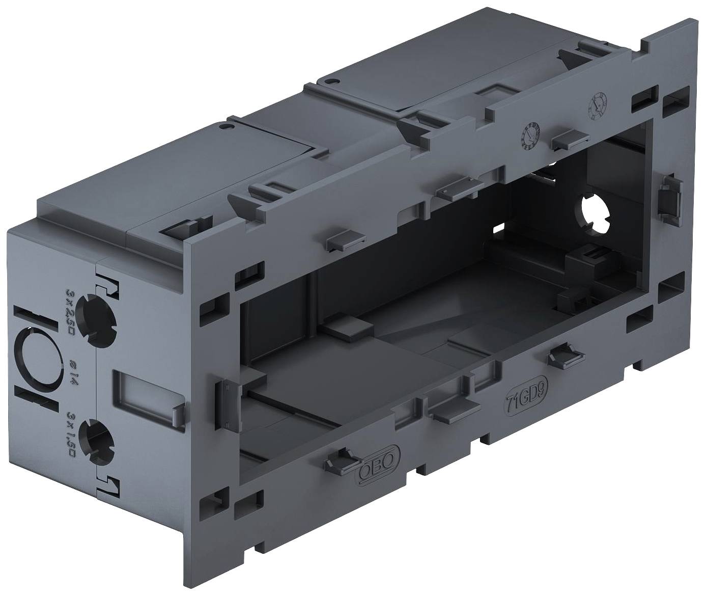 OBO Bettermann 71GD9-2 Inzetstuk voor stopcontact voor Inbouwdoos Zwart 1 stuk(s)