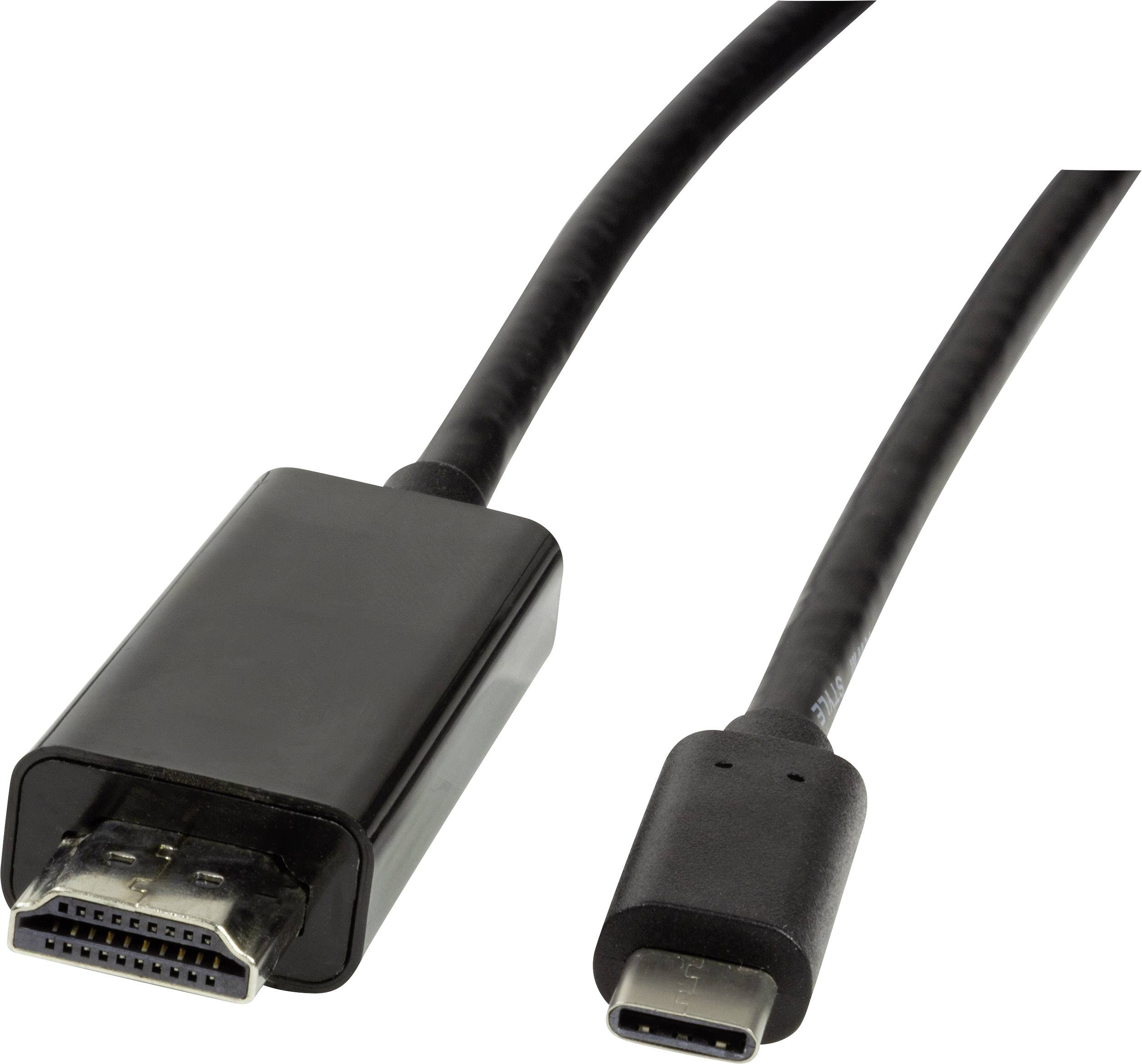 Kabel s HDMI priključkom lijevo i USB-C priključkom desno. Idealan za povezivanje uređaja poput prijenosnih računala i monitora.