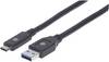 Manhattan USB kabel USB 3.2 gen.1 USB-A utikač, USB-C® utikač 3.00 m crna 354981