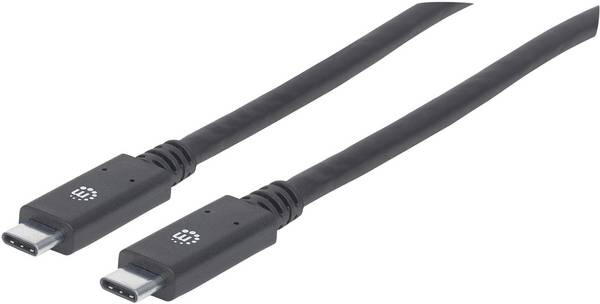 Manhattan USB kabel  USB 3.2 gen.1 USB-C® utikač 2.00 m crna  354905