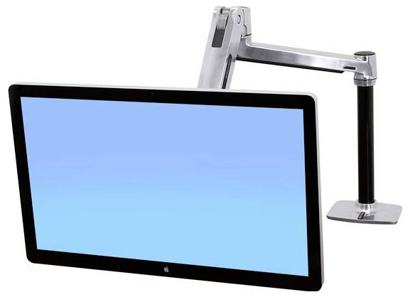 Ergotron 45-358-026 / LX Steh-Sitz-Tischmontage-L stolni nosač za monitor 1 Zaslon(i) 116,8 cm (46") aluminij boja-1