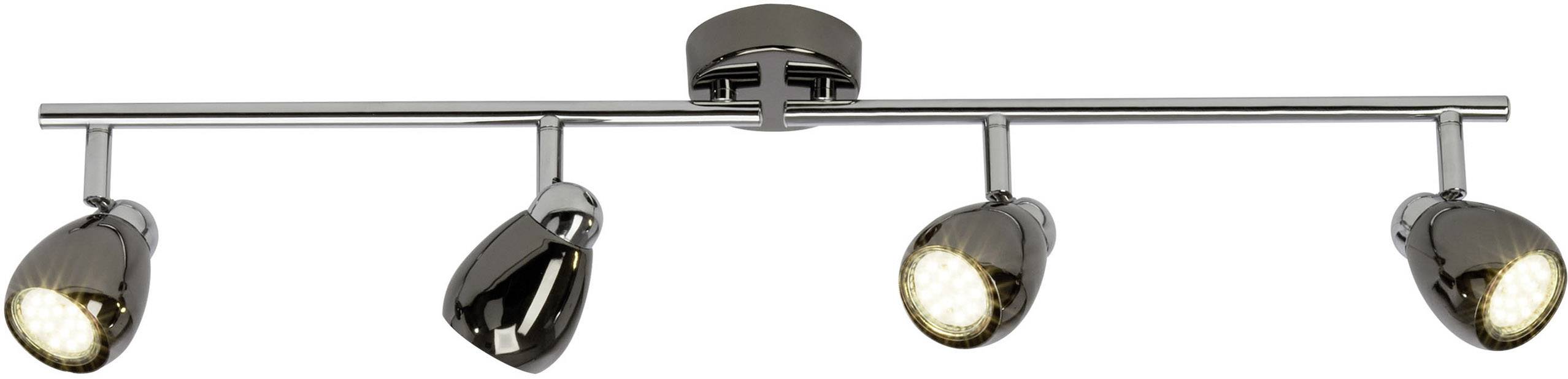 Stropna lampa s četiri podesiva reflektora u modernom dizajnu, metalni okvir, antracit sivi sjenila, funkcionalna i stilska.
