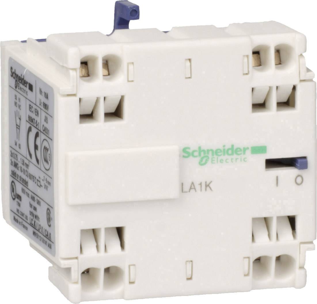 Bijeli električni kontaktor tvrtke Schneider Electric s modelnom oznakom LA1K, korišten u upravljačkim ormarima za kontrolu električnih strujnih krugova.