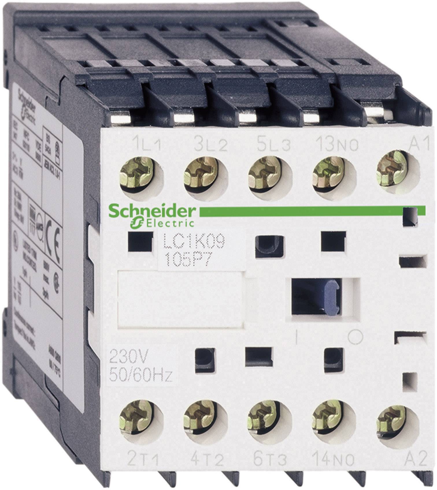 Kontaktor marke s više priključnih stezaljki, pogodan za 230V i 50/60Hz, korišten za električne upravljačke primjene.