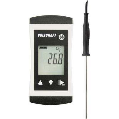 Digitalni termometar s prikazom temperature od 26,8 stupnjeva Celzijusa, uključujući dugi metalni senzorski umetak s desne strane.